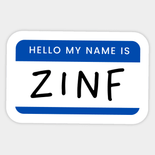 Zinf Sticker